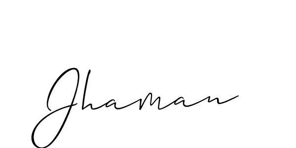 Design your own signature with our free online signature maker. With this signature software, you can create a handwritten (Allison_Script) signature for name Jhaman. Jhaman signature style 2 images and pictures png