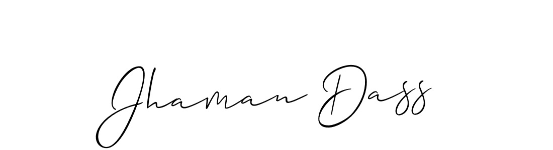 Allison_Script is a professional signature style that is perfect for those who want to add a touch of class to their signature. It is also a great choice for those who want to make their signature more unique. Get Jhaman Dass name to fancy signature for free. Jhaman Dass signature style 2 images and pictures png