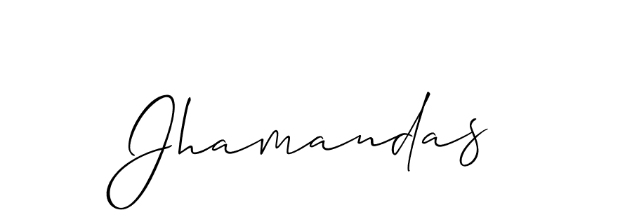 How to Draw Jhamandas signature style? Allison_Script is a latest design signature styles for name Jhamandas. Jhamandas signature style 2 images and pictures png