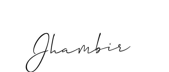 Allison_Script is a professional signature style that is perfect for those who want to add a touch of class to their signature. It is also a great choice for those who want to make their signature more unique. Get Jhambir name to fancy signature for free. Jhambir signature style 2 images and pictures png