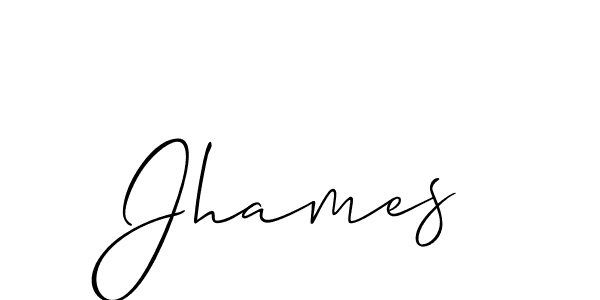 You should practise on your own different ways (Allison_Script) to write your name (Jhames) in signature. don't let someone else do it for you. Jhames signature style 2 images and pictures png