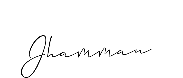 Make a beautiful signature design for name Jhamman. With this signature (Allison_Script) style, you can create a handwritten signature for free. Jhamman signature style 2 images and pictures png