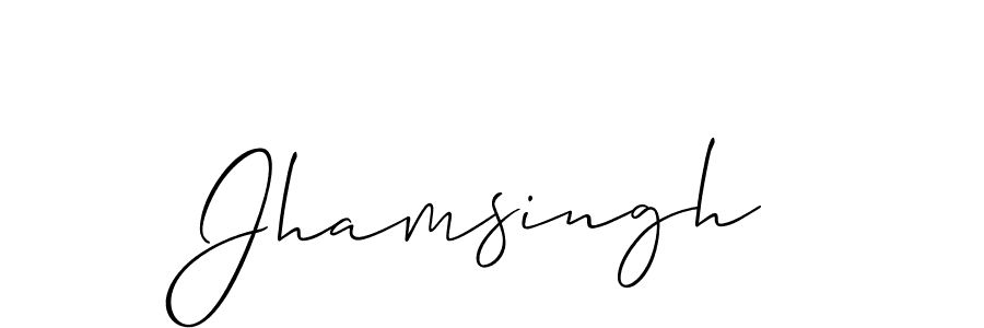How to make Jhamsingh name signature. Use Allison_Script style for creating short signs online. This is the latest handwritten sign. Jhamsingh signature style 2 images and pictures png