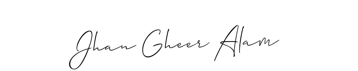You should practise on your own different ways (Allison_Script) to write your name (Jhan Gheer Alam) in signature. don't let someone else do it for you. Jhan Gheer Alam signature style 2 images and pictures png