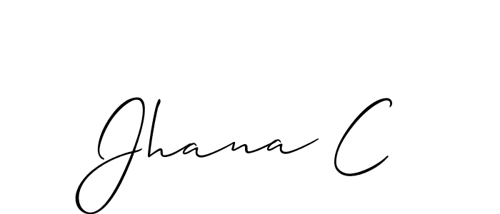 Similarly Allison_Script is the best handwritten signature design. Signature creator online .You can use it as an online autograph creator for name Jhana C. Jhana C signature style 2 images and pictures png