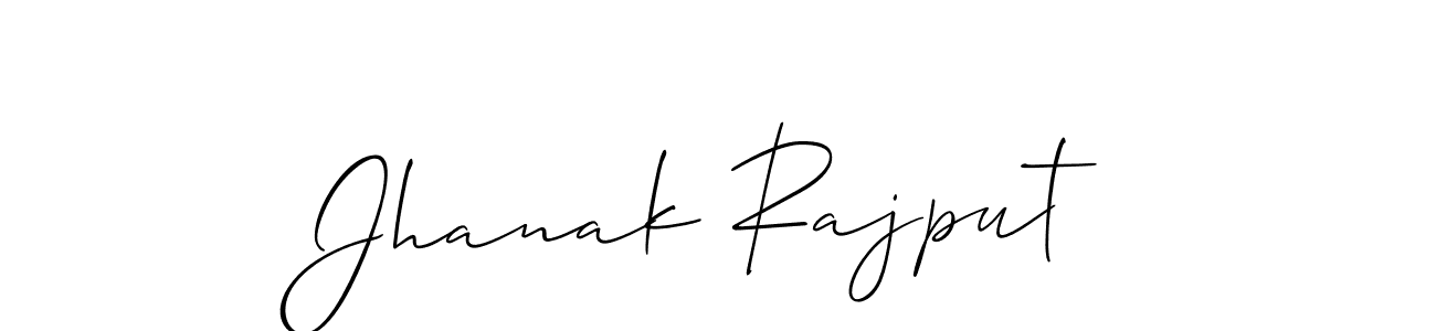 Create a beautiful signature design for name Jhanak Rajput. With this signature (Allison_Script) fonts, you can make a handwritten signature for free. Jhanak Rajput signature style 2 images and pictures png