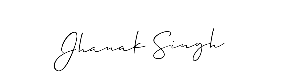 The best way (Allison_Script) to make a short signature is to pick only two or three words in your name. The name Jhanak Singh include a total of six letters. For converting this name. Jhanak Singh signature style 2 images and pictures png