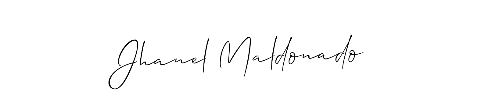 How to make Jhanel Maldonado name signature. Use Allison_Script style for creating short signs online. This is the latest handwritten sign. Jhanel Maldonado signature style 2 images and pictures png