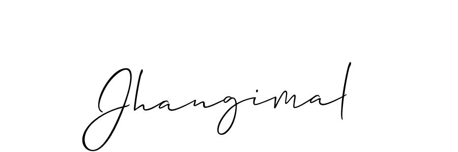 Make a beautiful signature design for name Jhangimal. With this signature (Allison_Script) style, you can create a handwritten signature for free. Jhangimal signature style 2 images and pictures png