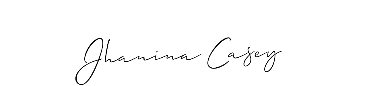 You should practise on your own different ways (Allison_Script) to write your name (Jhanina Casey) in signature. don't let someone else do it for you. Jhanina Casey signature style 2 images and pictures png