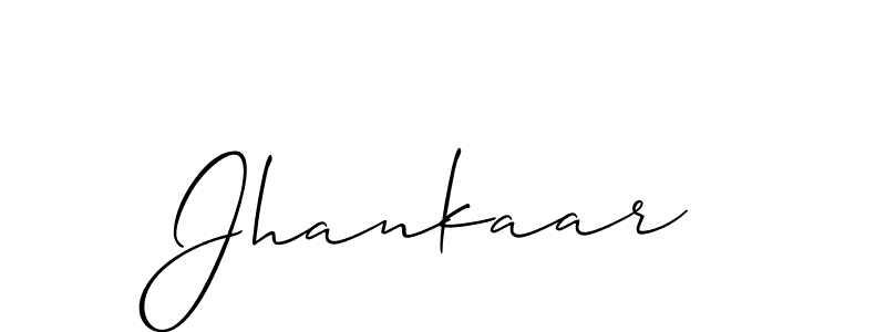 Create a beautiful signature design for name Jhankaar. With this signature (Allison_Script) fonts, you can make a handwritten signature for free. Jhankaar signature style 2 images and pictures png