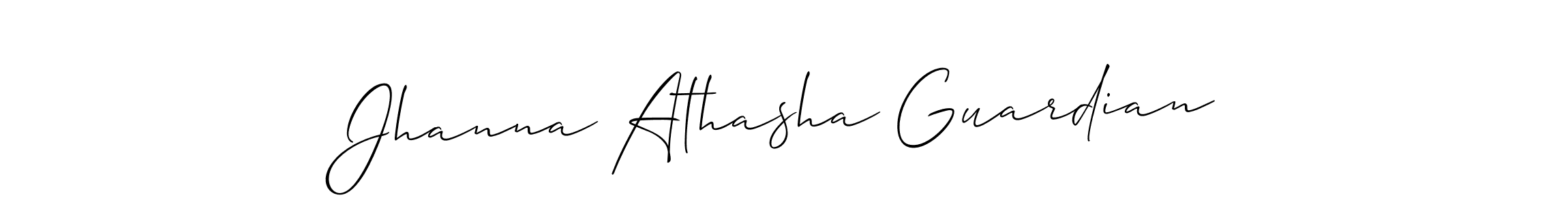 Similarly Allison_Script is the best handwritten signature design. Signature creator online .You can use it as an online autograph creator for name Jhanna Athasha Guardian. Jhanna Athasha Guardian signature style 2 images and pictures png