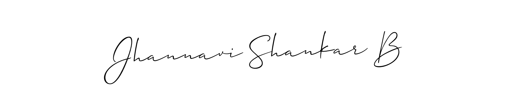 How to make Jhannavi Shankar B signature? Allison_Script is a professional autograph style. Create handwritten signature for Jhannavi Shankar B name. Jhannavi Shankar B signature style 2 images and pictures png