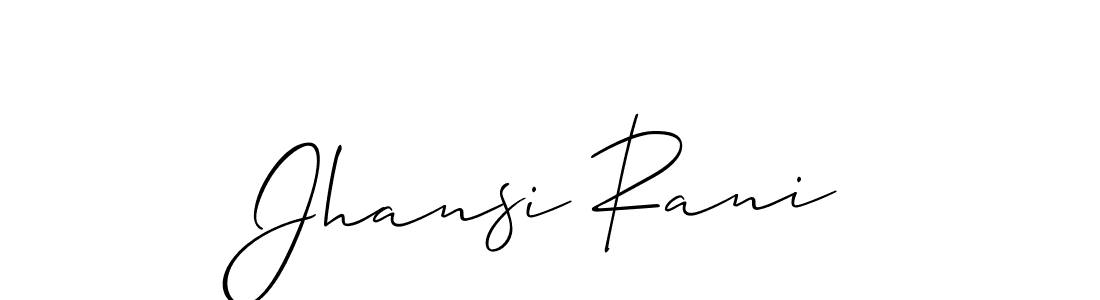 Allison_Script is a professional signature style that is perfect for those who want to add a touch of class to their signature. It is also a great choice for those who want to make their signature more unique. Get Jhansi Rani name to fancy signature for free. Jhansi Rani signature style 2 images and pictures png