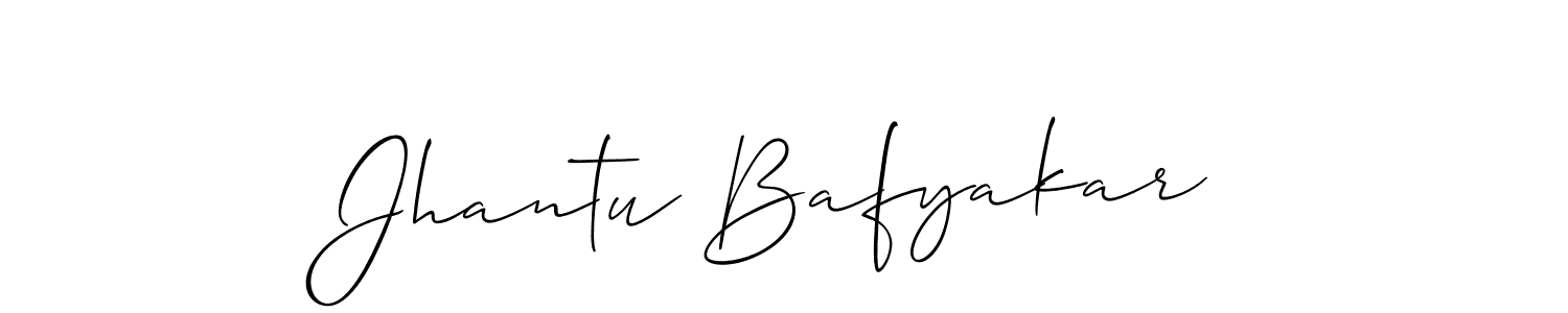 Also You can easily find your signature by using the search form. We will create Jhantu Bafyakar name handwritten signature images for you free of cost using Allison_Script sign style. Jhantu Bafyakar signature style 2 images and pictures png