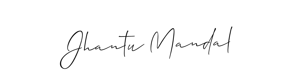 Also we have Jhantu Mandal name is the best signature style. Create professional handwritten signature collection using Allison_Script autograph style. Jhantu Mandal signature style 2 images and pictures png