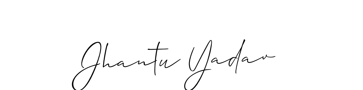 How to make Jhantu Yadav signature? Allison_Script is a professional autograph style. Create handwritten signature for Jhantu Yadav name. Jhantu Yadav signature style 2 images and pictures png