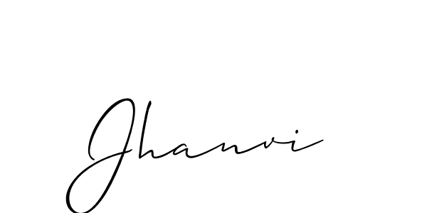 How to make Jhanvi signature? Allison_Script is a professional autograph style. Create handwritten signature for Jhanvi name. Jhanvi signature style 2 images and pictures png