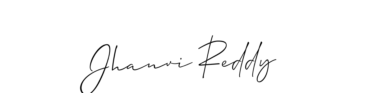 Create a beautiful signature design for name Jhanvi Reddy. With this signature (Allison_Script) fonts, you can make a handwritten signature for free. Jhanvi Reddy signature style 2 images and pictures png