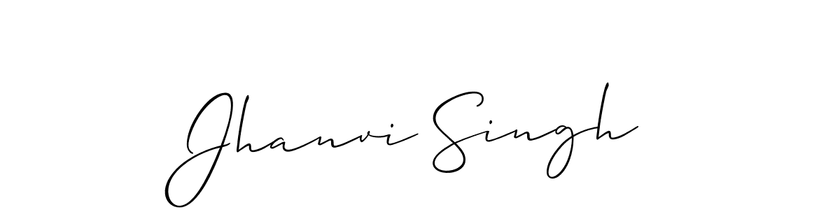 Use a signature maker to create a handwritten signature online. With this signature software, you can design (Allison_Script) your own signature for name Jhanvi Singh. Jhanvi Singh signature style 2 images and pictures png