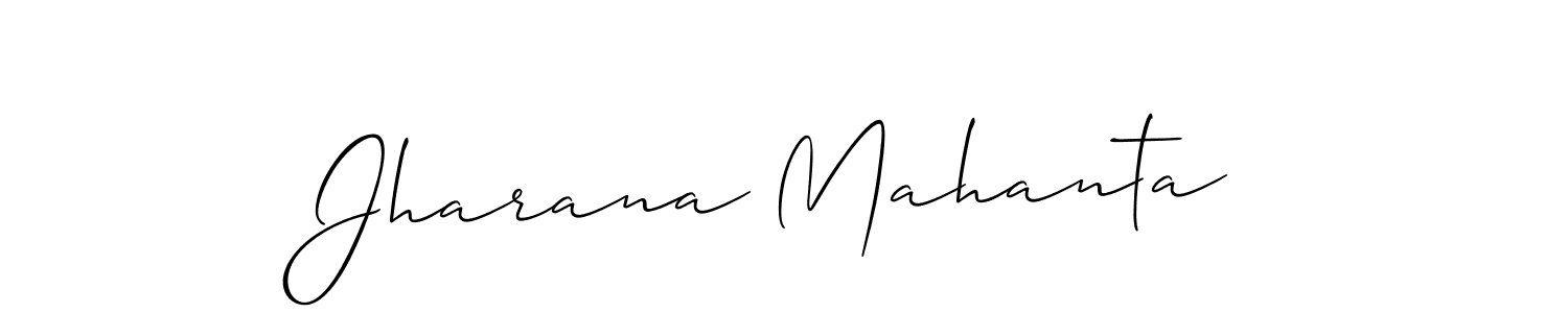 Make a beautiful signature design for name Jharana Mahanta. With this signature (Allison_Script) style, you can create a handwritten signature for free. Jharana Mahanta signature style 2 images and pictures png