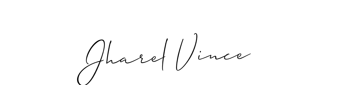 Allison_Script is a professional signature style that is perfect for those who want to add a touch of class to their signature. It is also a great choice for those who want to make their signature more unique. Get Jharel Vince name to fancy signature for free. Jharel Vince signature style 2 images and pictures png