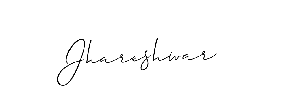 Use a signature maker to create a handwritten signature online. With this signature software, you can design (Allison_Script) your own signature for name Jhareshwar. Jhareshwar signature style 2 images and pictures png