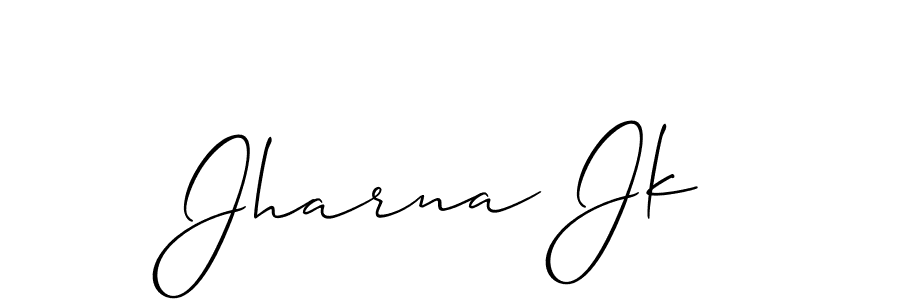Also we have Jharna Jk name is the best signature style. Create professional handwritten signature collection using Allison_Script autograph style. Jharna Jk signature style 2 images and pictures png