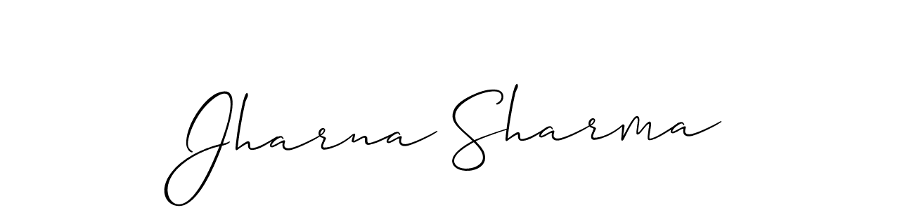 Make a beautiful signature design for name Jharna Sharma. With this signature (Allison_Script) style, you can create a handwritten signature for free. Jharna Sharma signature style 2 images and pictures png