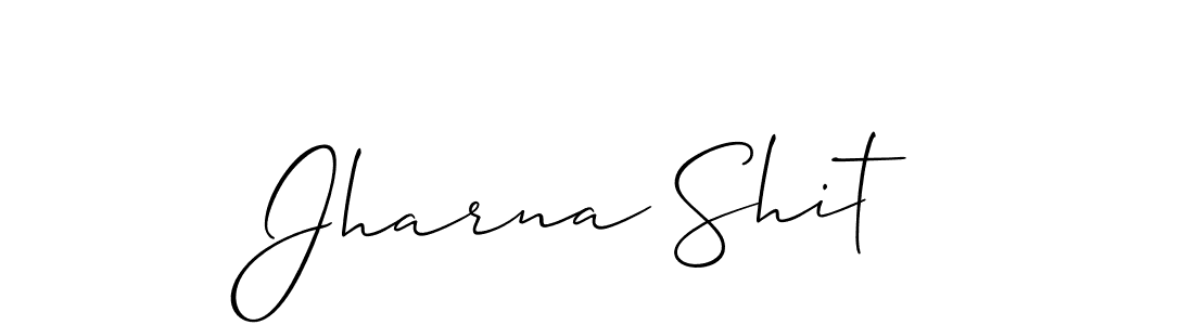 It looks lik you need a new signature style for name Jharna Shit. Design unique handwritten (Allison_Script) signature with our free signature maker in just a few clicks. Jharna Shit signature style 2 images and pictures png