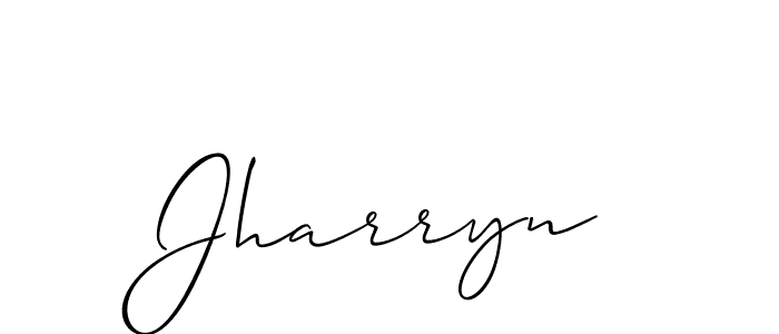 Use a signature maker to create a handwritten signature online. With this signature software, you can design (Allison_Script) your own signature for name Jharryn. Jharryn signature style 2 images and pictures png