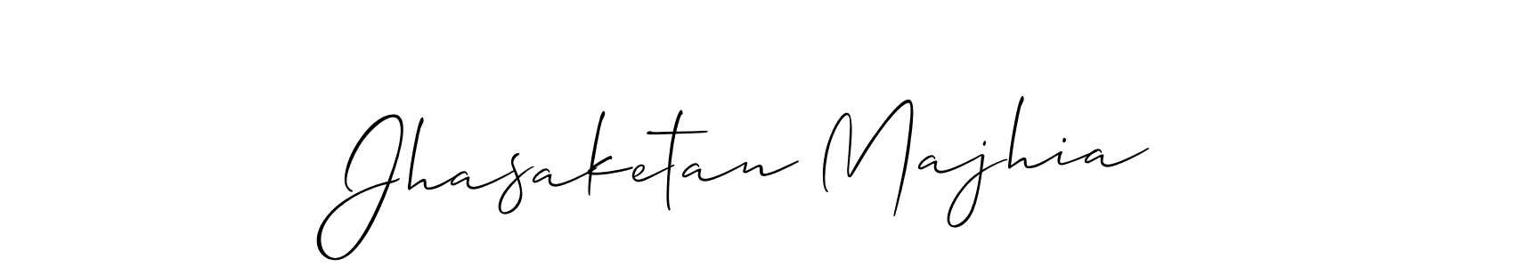 This is the best signature style for the Jhasaketan Majhia name. Also you like these signature font (Allison_Script). Mix name signature. Jhasaketan Majhia signature style 2 images and pictures png