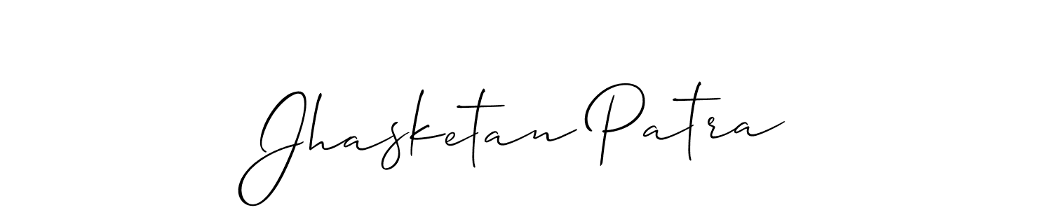 Design your own signature with our free online signature maker. With this signature software, you can create a handwritten (Allison_Script) signature for name Jhasketan Patra. Jhasketan Patra signature style 2 images and pictures png
