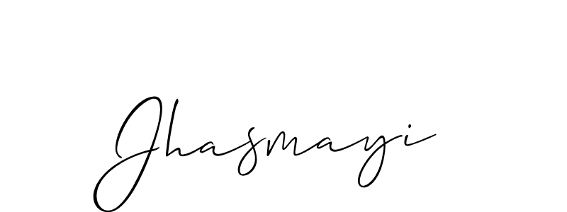 It looks lik you need a new signature style for name Jhasmayi. Design unique handwritten (Allison_Script) signature with our free signature maker in just a few clicks. Jhasmayi signature style 2 images and pictures png