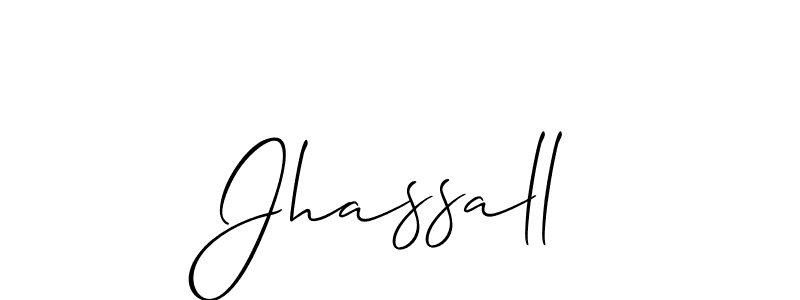 How to Draw Jhassall signature style? Allison_Script is a latest design signature styles for name Jhassall. Jhassall signature style 2 images and pictures png