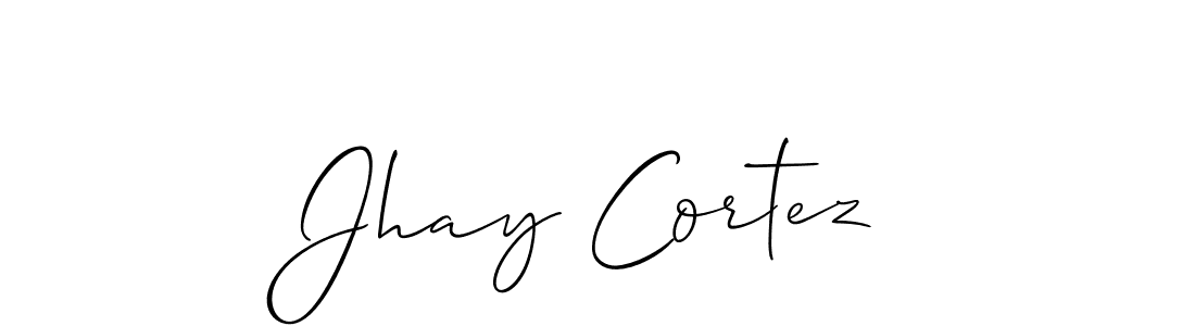 How to make Jhay Cortez signature? Allison_Script is a professional autograph style. Create handwritten signature for Jhay Cortez name. Jhay Cortez signature style 2 images and pictures png