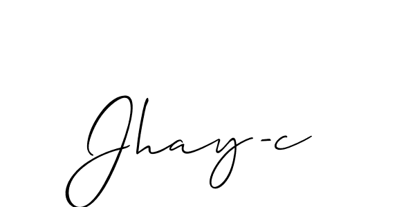 Design your own signature with our free online signature maker. With this signature software, you can create a handwritten (Allison_Script) signature for name Jhay-c. Jhay-c signature style 2 images and pictures png