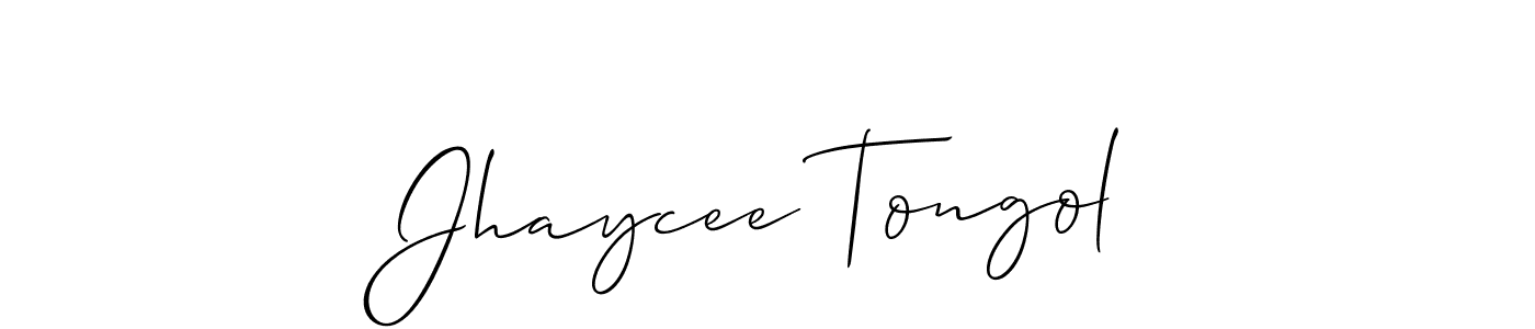 Create a beautiful signature design for name Jhaycee Tongol. With this signature (Allison_Script) fonts, you can make a handwritten signature for free. Jhaycee Tongol signature style 2 images and pictures png