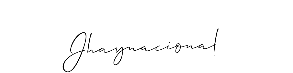 Design your own signature with our free online signature maker. With this signature software, you can create a handwritten (Allison_Script) signature for name Jhaynacional. Jhaynacional signature style 2 images and pictures png
