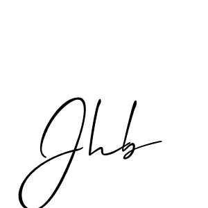 Make a beautiful signature design for name Jhb. With this signature (Allison_Script) style, you can create a handwritten signature for free. Jhb signature style 2 images and pictures png