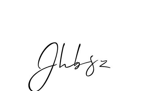 How to make Jhbsz name signature. Use Allison_Script style for creating short signs online. This is the latest handwritten sign. Jhbsz signature style 2 images and pictures png