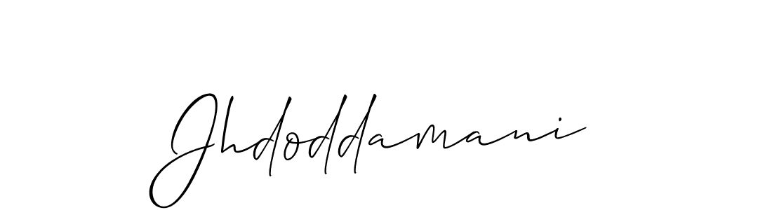 How to make Jhdoddamani name signature. Use Allison_Script style for creating short signs online. This is the latest handwritten sign. Jhdoddamani signature style 2 images and pictures png