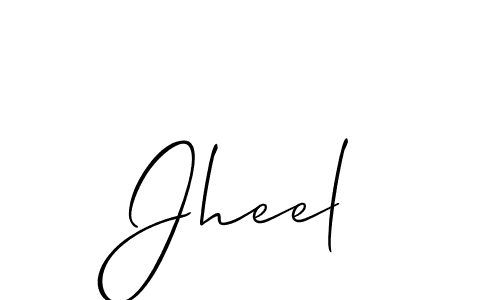 Design your own signature with our free online signature maker. With this signature software, you can create a handwritten (Allison_Script) signature for name Jheel. Jheel signature style 2 images and pictures png