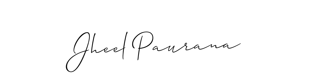 Also You can easily find your signature by using the search form. We will create Jheel Paurana name handwritten signature images for you free of cost using Allison_Script sign style. Jheel Paurana signature style 2 images and pictures png