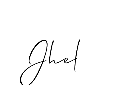 How to make Jhel name signature. Use Allison_Script style for creating short signs online. This is the latest handwritten sign. Jhel signature style 2 images and pictures png