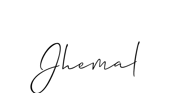 Make a beautiful signature design for name Jhemal. With this signature (Allison_Script) style, you can create a handwritten signature for free. Jhemal signature style 2 images and pictures png