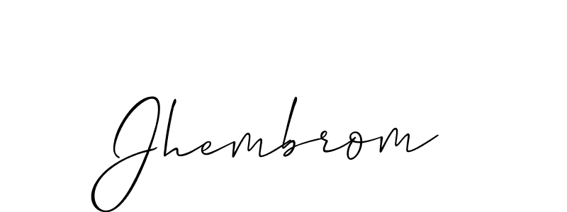 Make a beautiful signature design for name Jhembrom. With this signature (Allison_Script) style, you can create a handwritten signature for free. Jhembrom signature style 2 images and pictures png