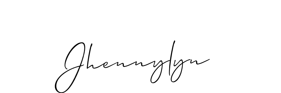 How to make Jhennylyn name signature. Use Allison_Script style for creating short signs online. This is the latest handwritten sign. Jhennylyn signature style 2 images and pictures png