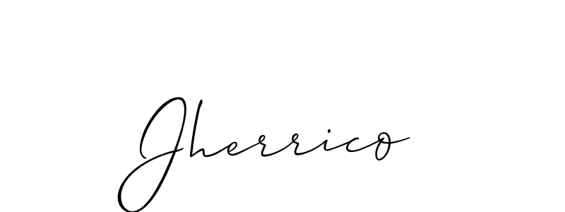 Make a short Jherrico signature style. Manage your documents anywhere anytime using Allison_Script. Create and add eSignatures, submit forms, share and send files easily. Jherrico signature style 2 images and pictures png