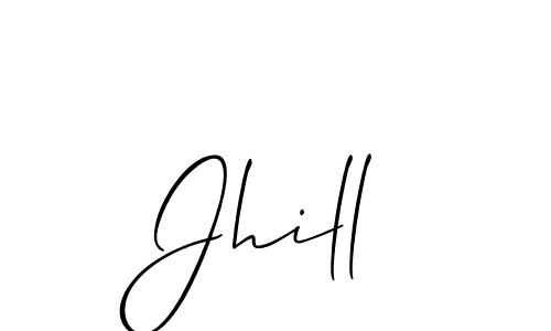 Design your own signature with our free online signature maker. With this signature software, you can create a handwritten (Allison_Script) signature for name Jhill. Jhill signature style 2 images and pictures png